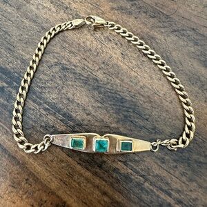 18K Gold Bracelet with Colombian Emeralds